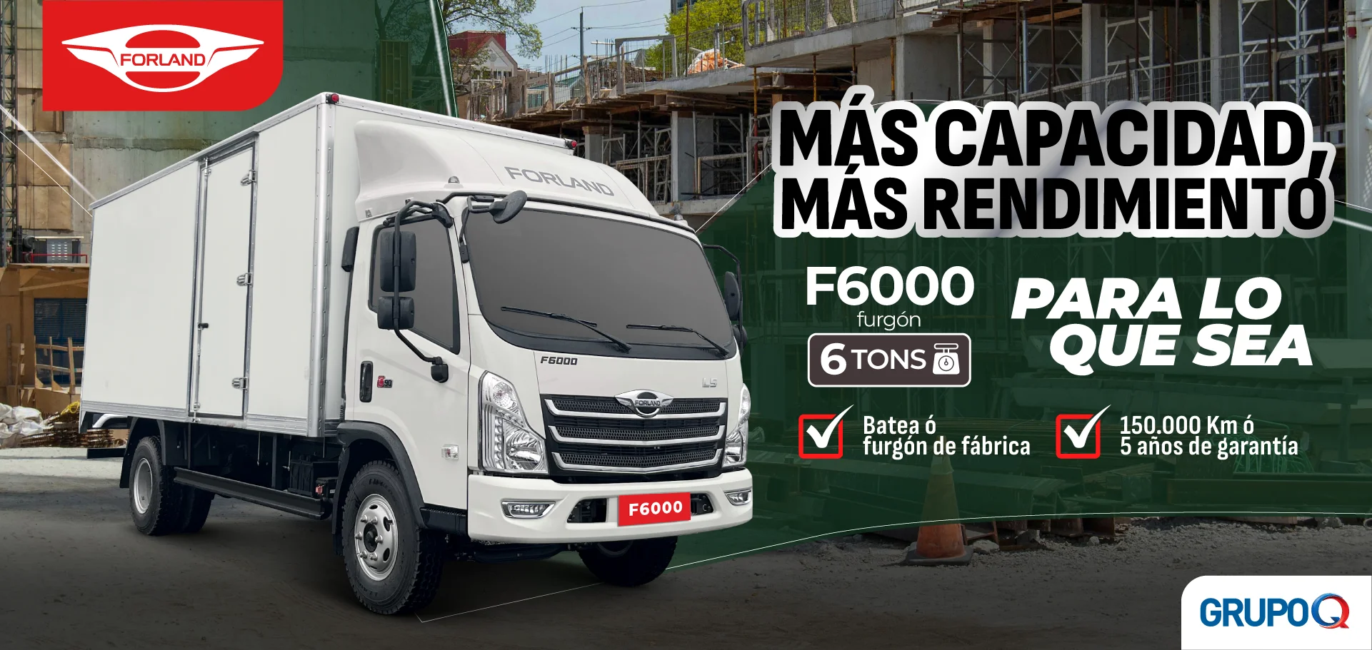 Forland F6000 FURGÓN Costa Rica - Para lo que sea - Capacidad de carga 6 TON - Furgón incluida de fábrica - Garantía 5 años o 150000 km - Grupo Q