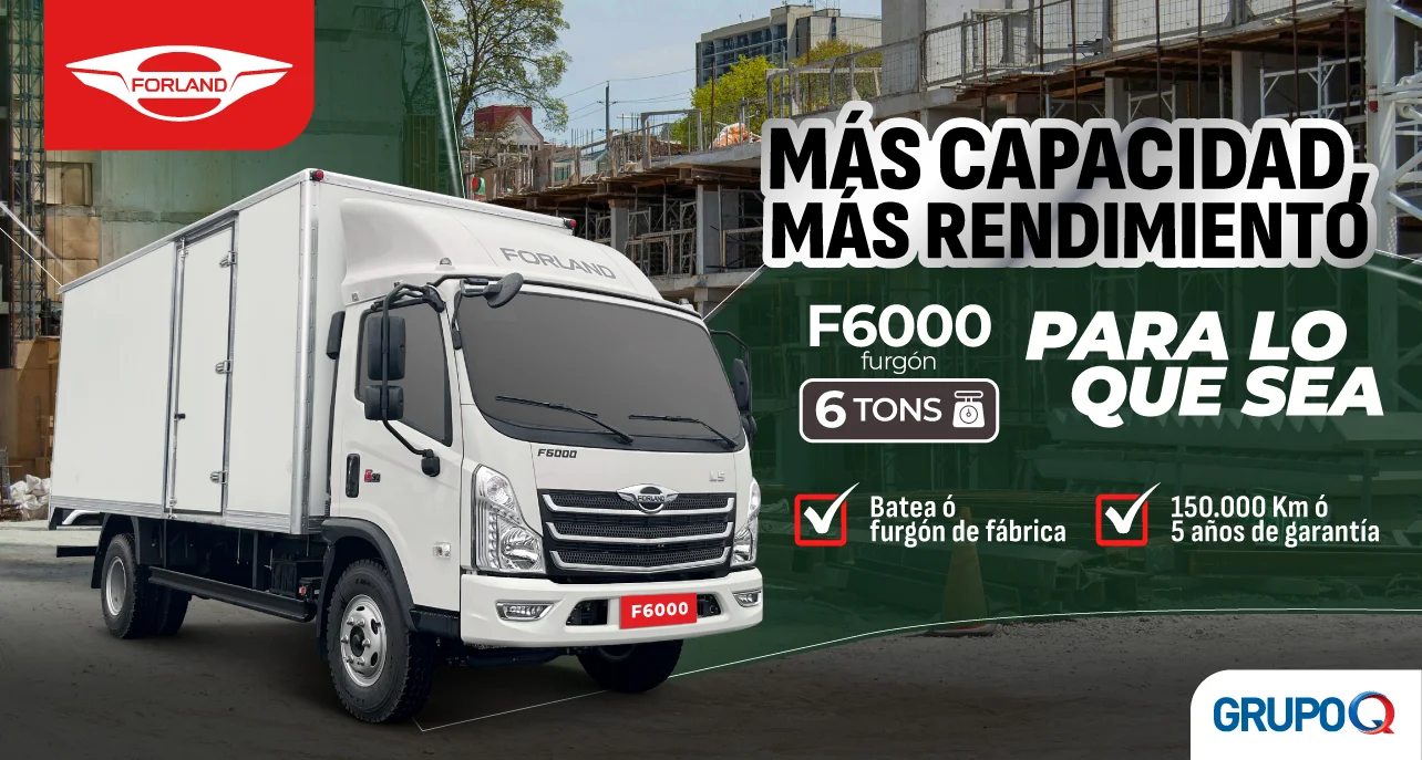 Forland F6000 FURGÓN Costa Rica - Para lo que sea - Capacidad de carga 6 TON - Furgón incluida de fábrica - Garantía 5 años o 150000 km - Grupo Q
