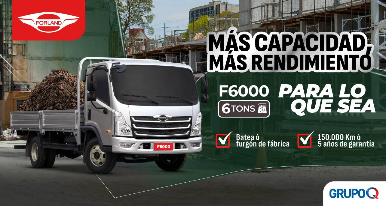 Forland F6000 Costa Rica - Para lo que sea - Capacidad de carga 6 TON - Batea incluida de fábrica - Garantía 5 años o 150000 km - Grupo Q
