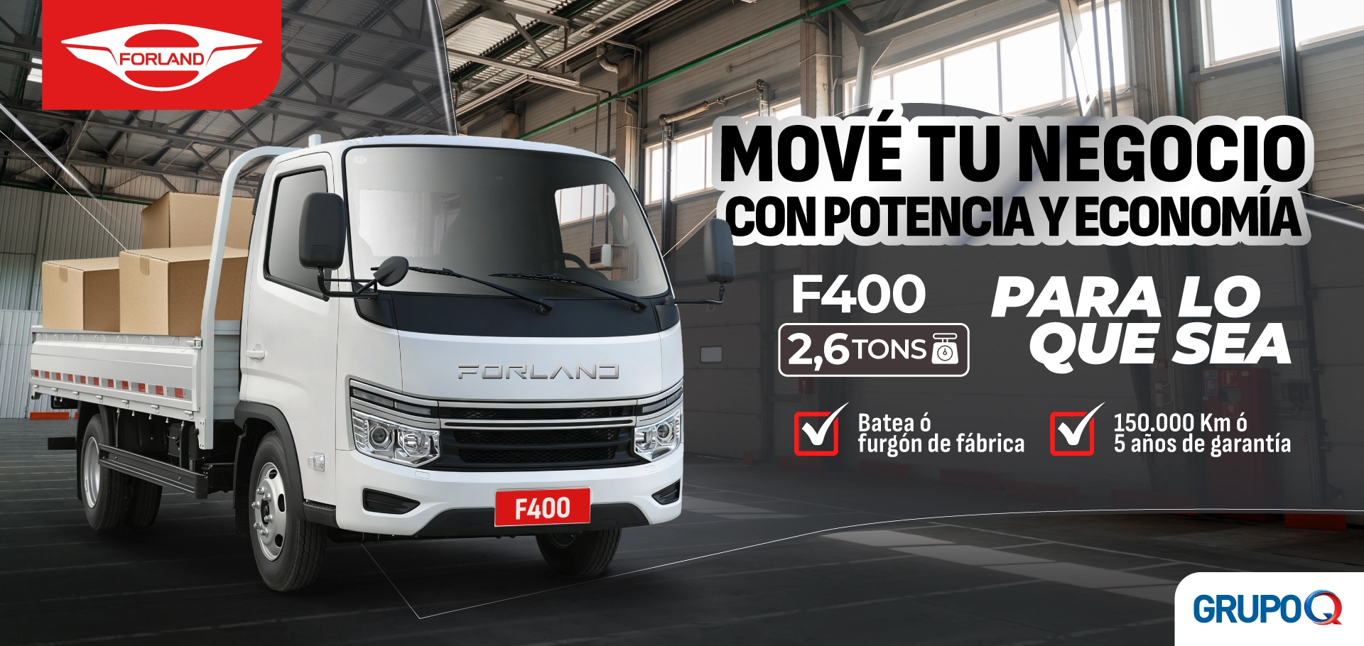 NUEVO Forland F400 BATEA Costa Rica - Para lo que sea - Capacidad de carga 2.6 Ton - Batea incluida de fábrica - Garantía 5 años o 150000 km - Grupo Q